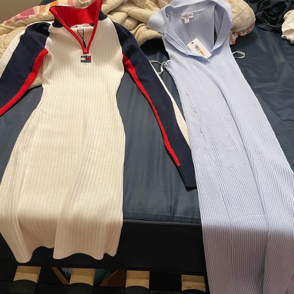 Tommy Hilfiger Red White and Blue Knit Dress Set and Calvin Klein Maxi dress